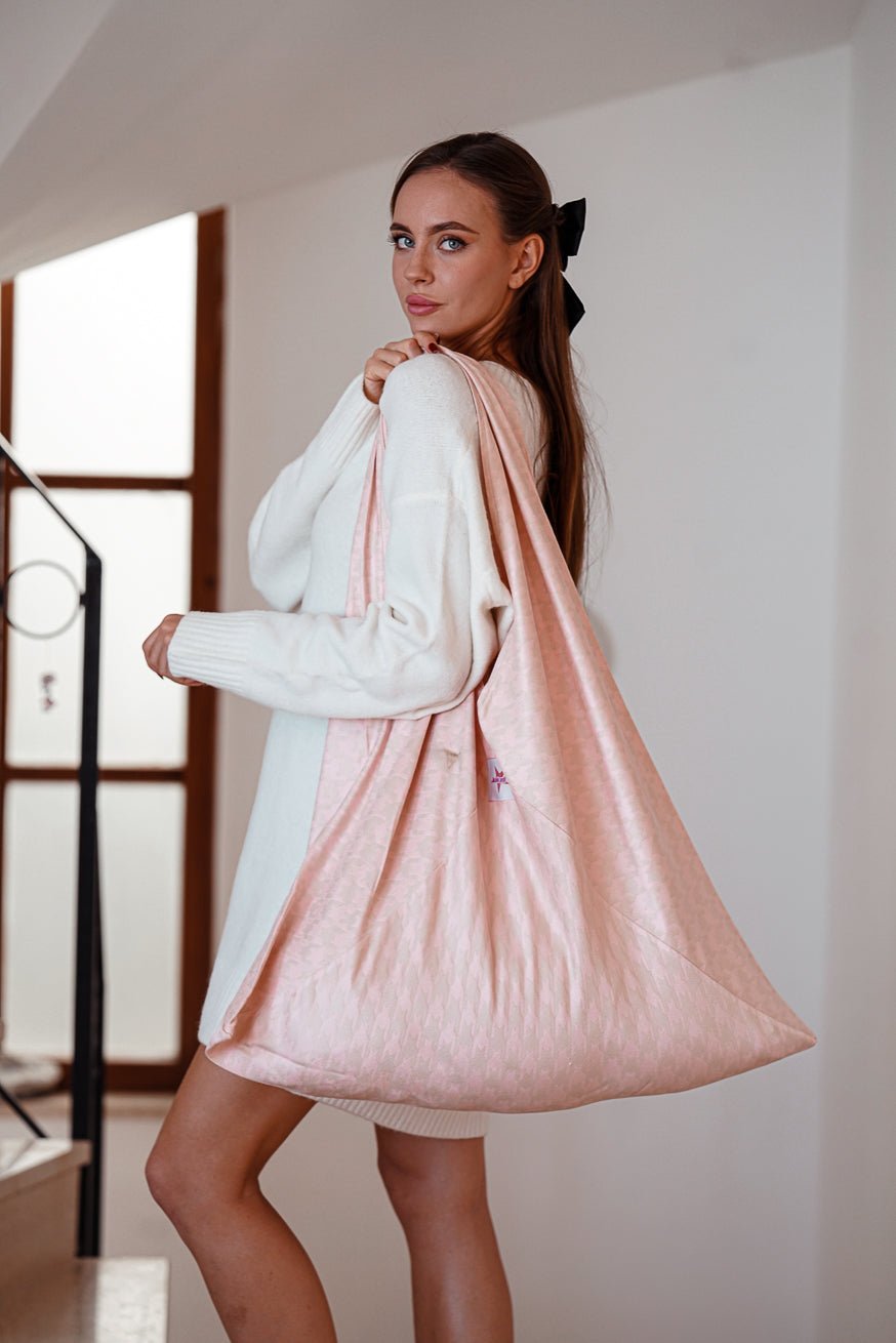 XXL Shopper Houndstooth Viola - KOKADI